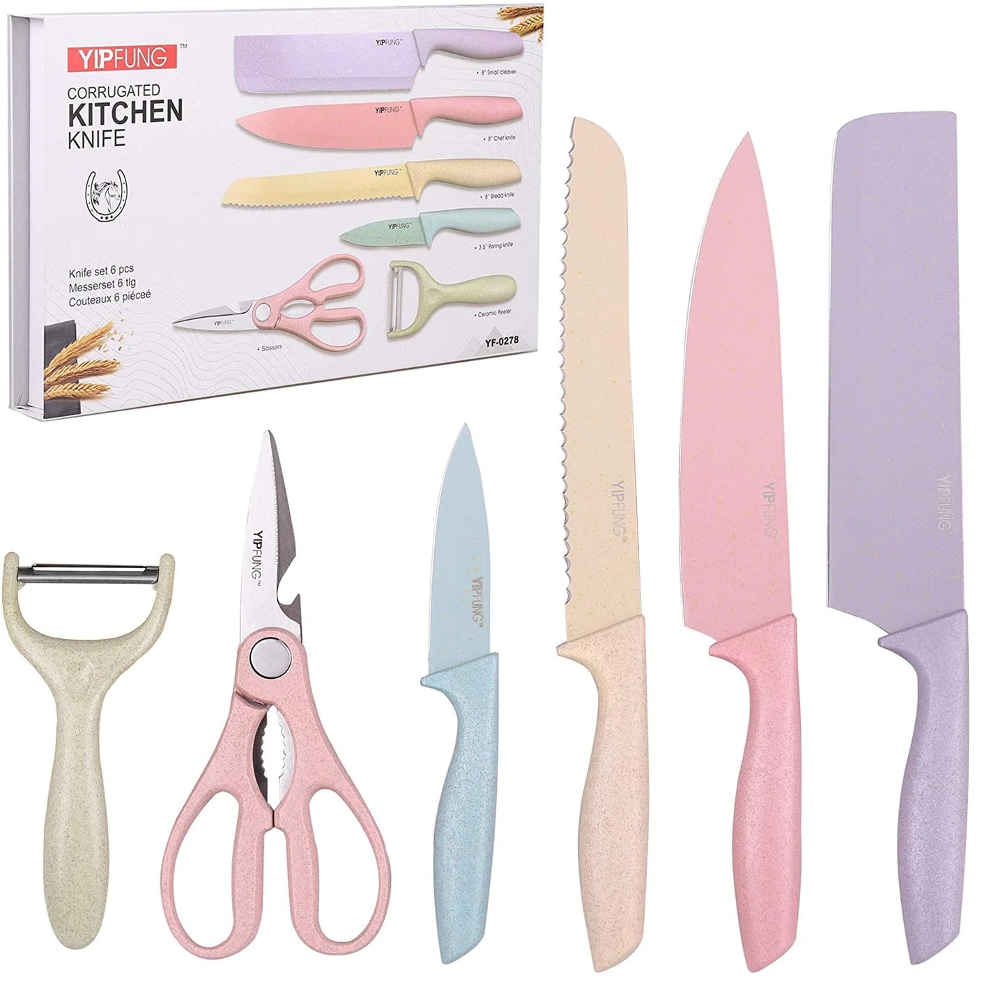 Juego De Cuchillos Set De Cocina Kitchen Knife x 6 Unidades