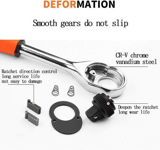 Juego De Ratchet Cuadrante De Media 1/2 Juego De Copas