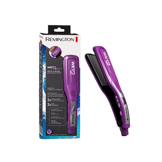 Plancha De Cabello Remington Wet2Straight Morada Seca Y Alisa S7300