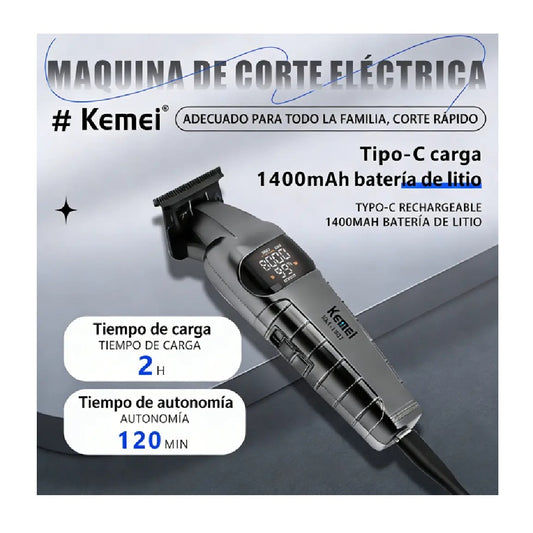 Patillera Profesional Kemei KM-1807 Recortadora Inalámbrica 8000 RPM