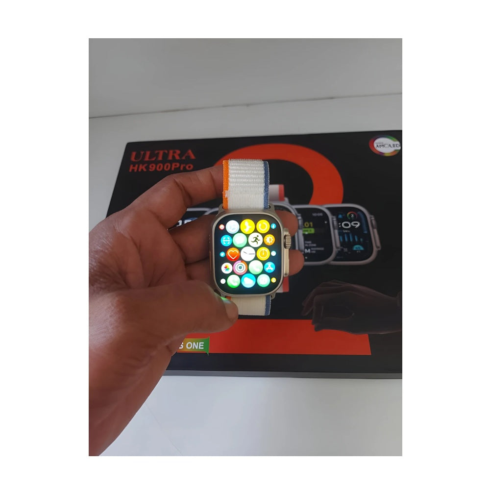 Smartwatch Ultra 2 HK900Pro Pantalla Super AMOLED 49mm Kit 7 Correas + Pulsera
