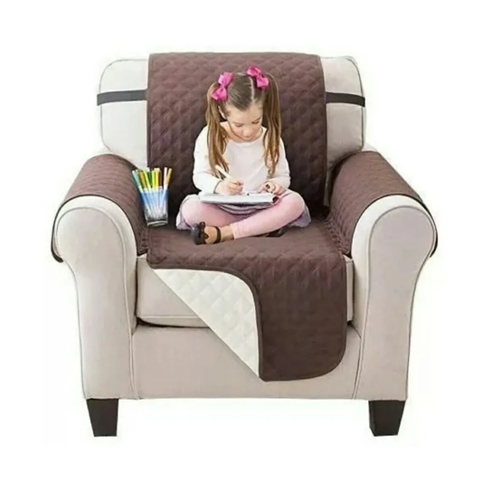 Protector De Sofa Doble Faz Cubre Sofá Para 1 Puesto x 1 Und