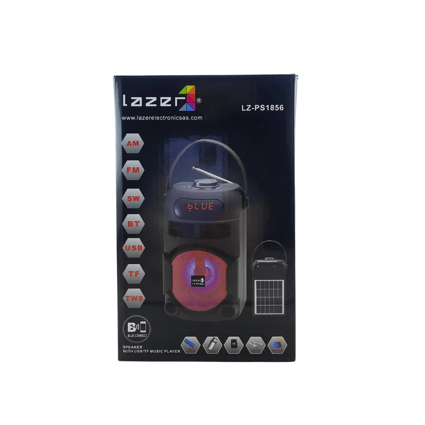 Parlante Con Panel Solar, Inalambrico Bluetooth Recargable