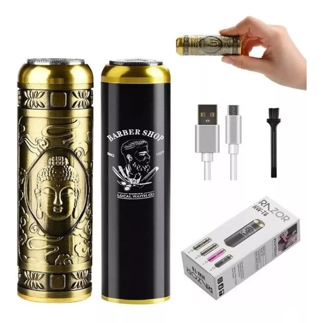 Maquina De Afeitar Electrica Mini Retro Metal