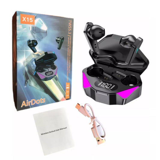 Audífonos Gamer X15 Bluetooth Inalámbricos Con Luces Led