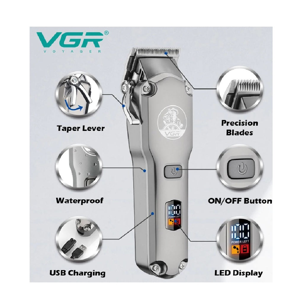 Kit Maquinas Para Cortar Cabello Profesional Set VGR V675