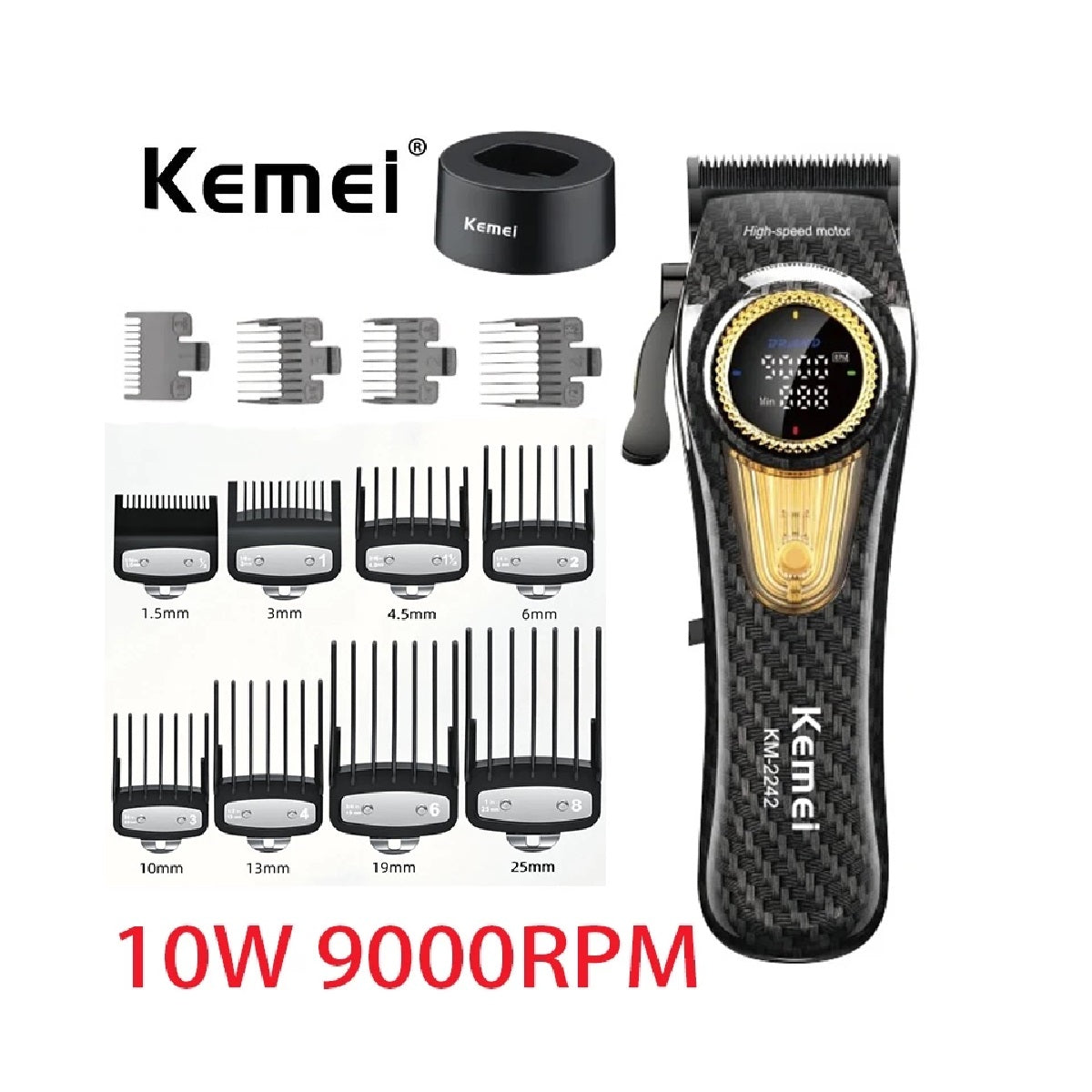 Maquina De Corte Para Cabello Profesional KM-2242 Recargable