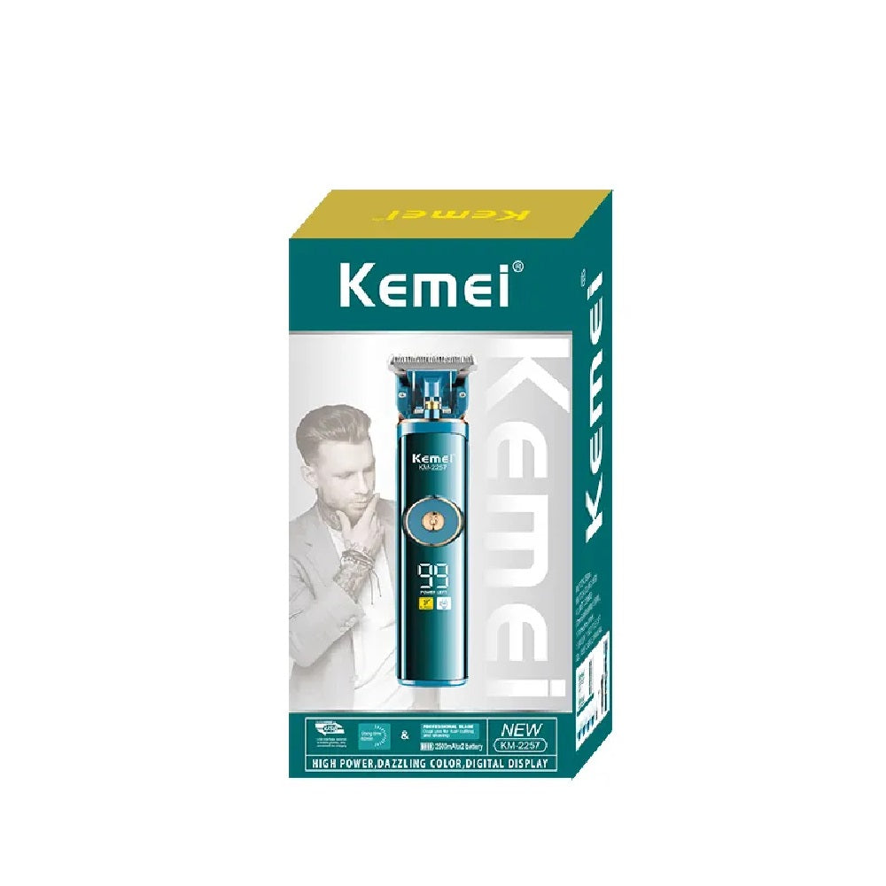 Maquina Cortadora De Cabello Recargable Digital KM-2257