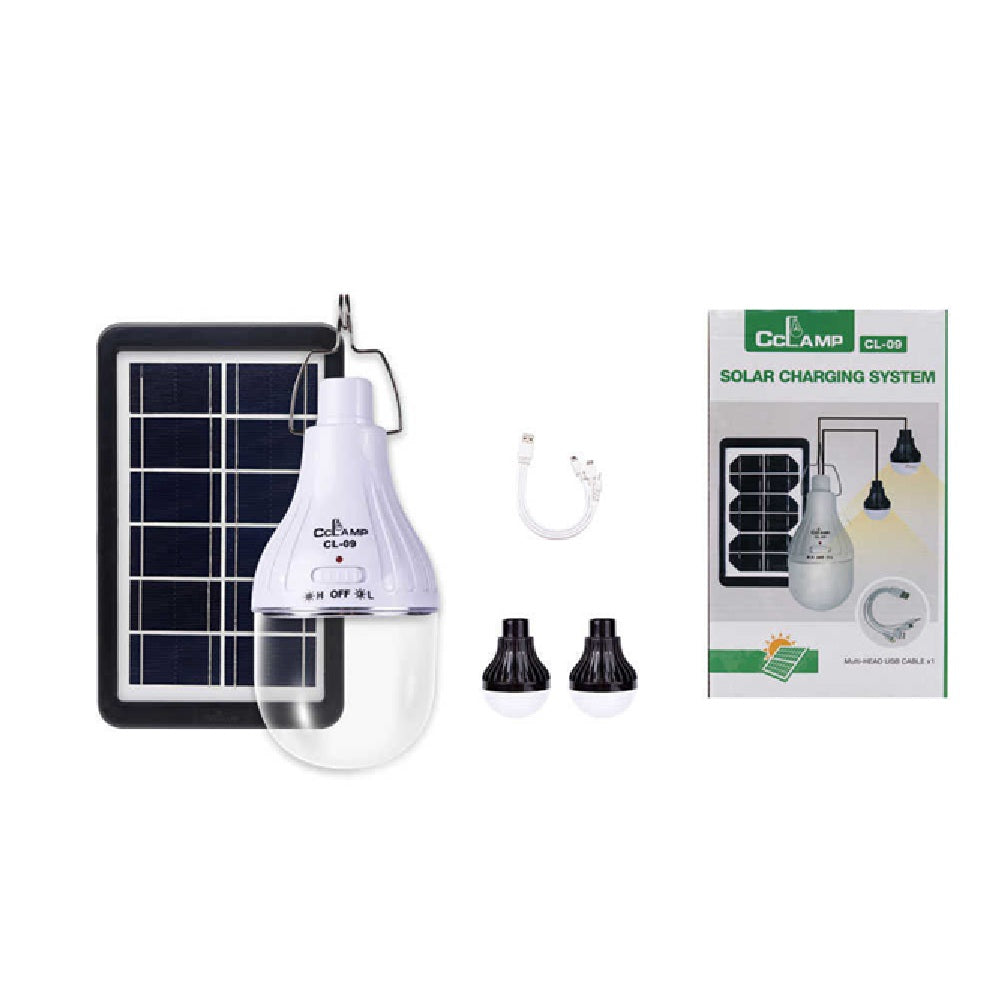 Bombillo Recargable Con Panel Solar CL-09