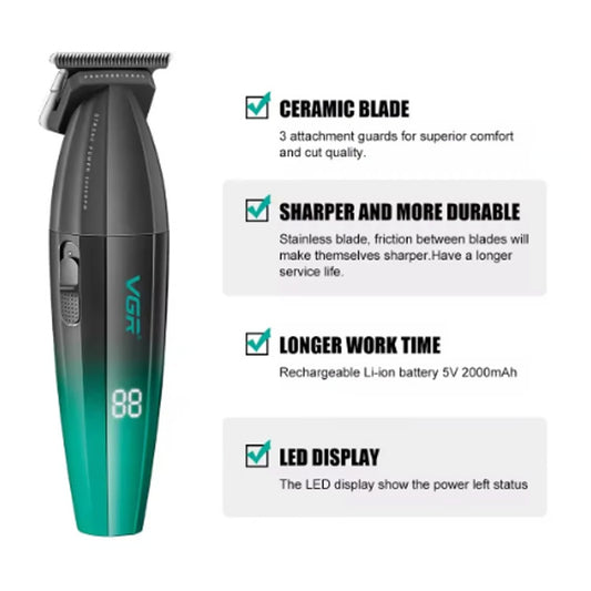 Máquina Patillera Profesional Original Vgr V-906 9000 Rpm