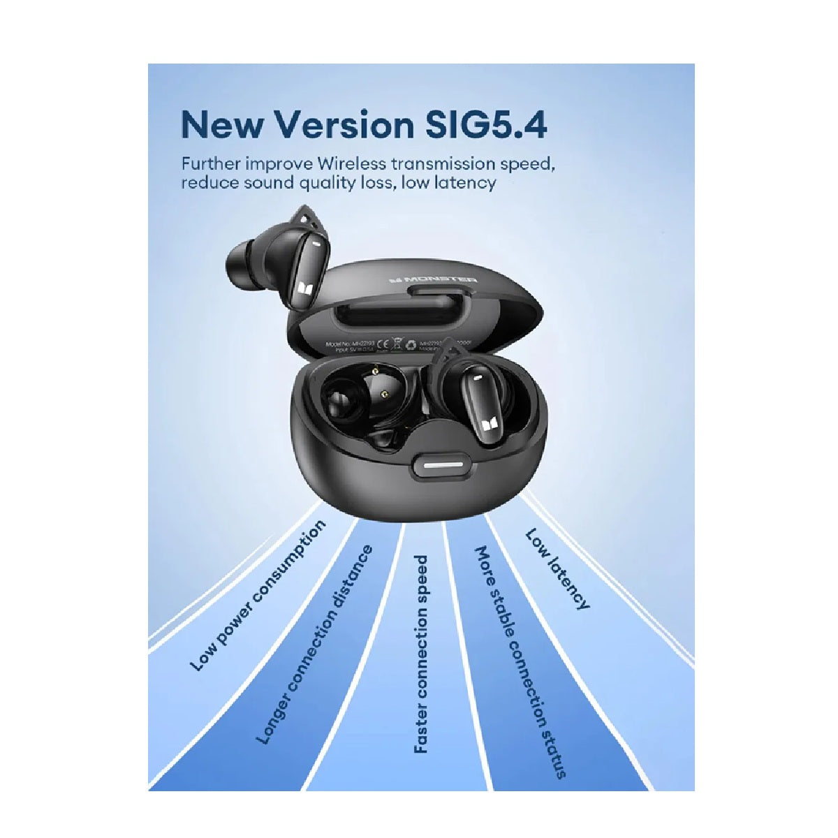 Audifonos Monster Con Bluetooth N-LITE206 Negro