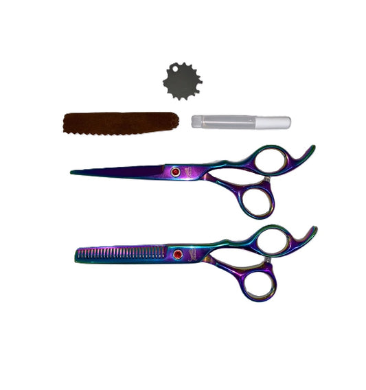 Set De Tijeras Para Barberia Cortadora De Cabello Jaguar x 2 Und