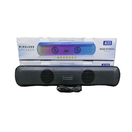 Barra De Sonido A33 Soundbar Bluetooth Speaker Xbass