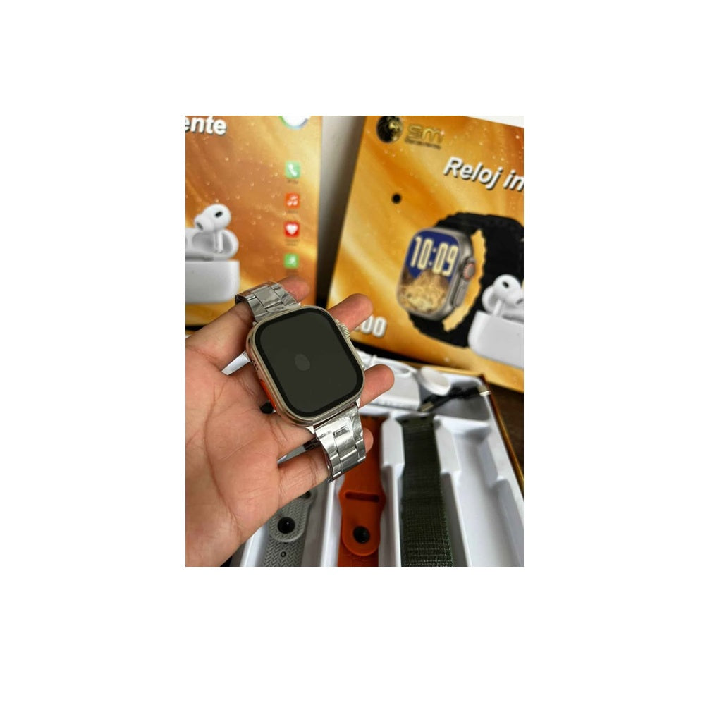 Combo Reloj Inteligente Con Audífonos Inalámbricos