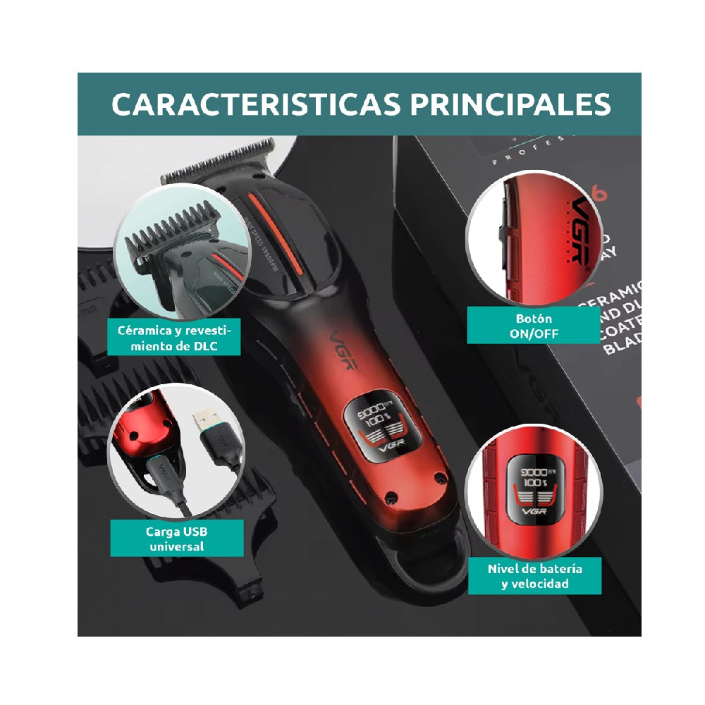 Maquina Patillera Vgr V-226 Dlc 9000 Rpm Cerámica DLC