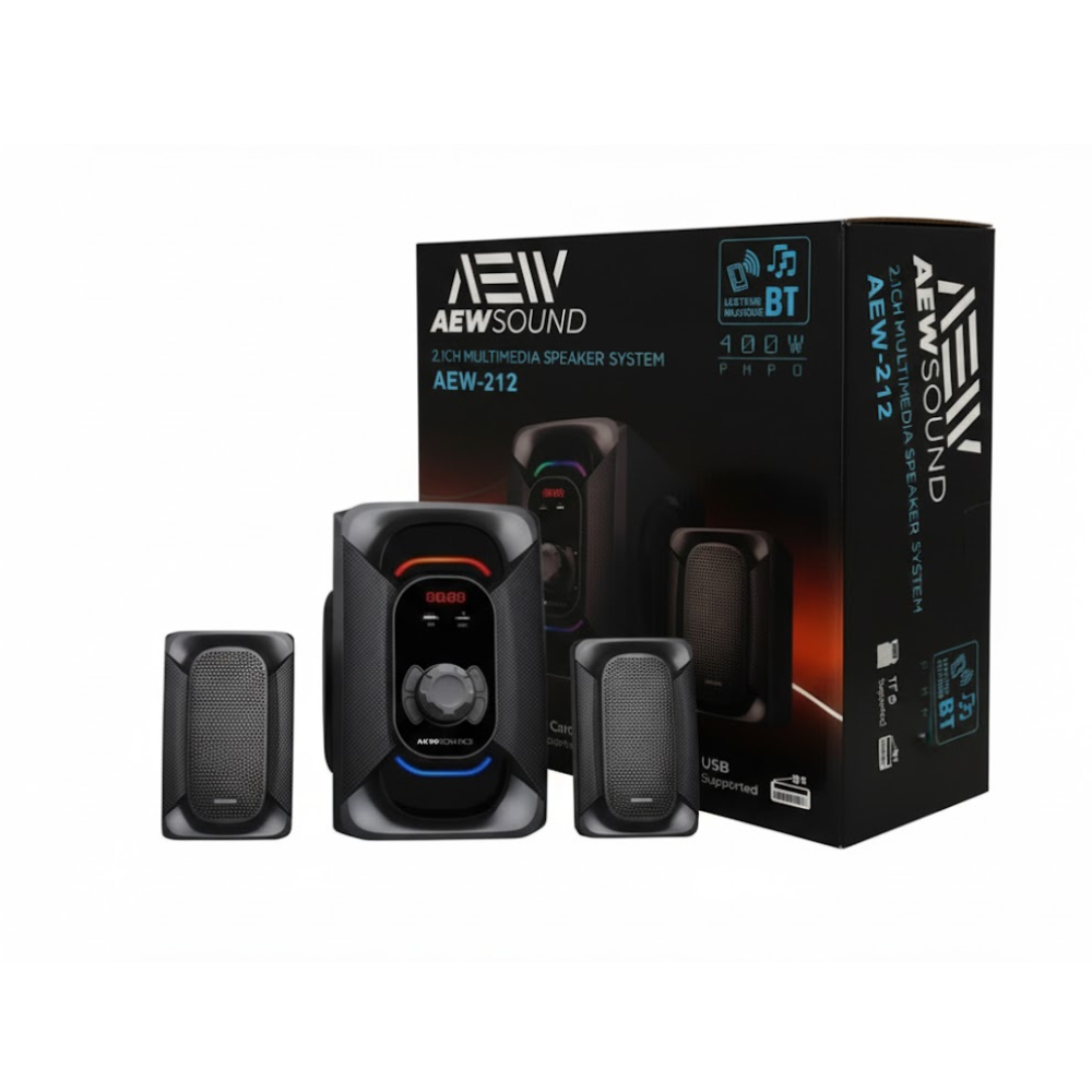 Teatro En Casa Con Bluetooth y Luz Led AEW-212