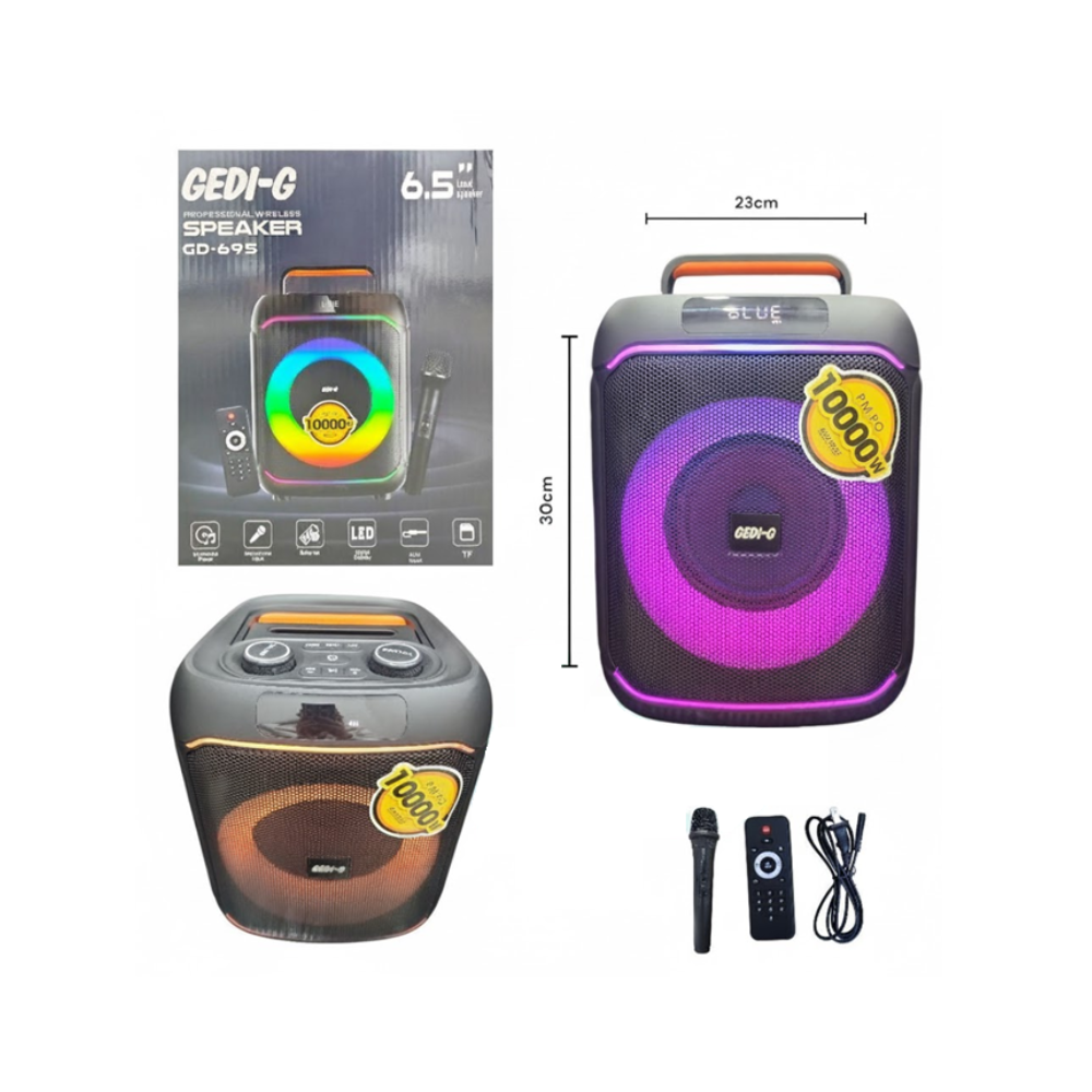 Parlante Inalambrico 6.5 Pulgadas Cedi Con Bluetooth