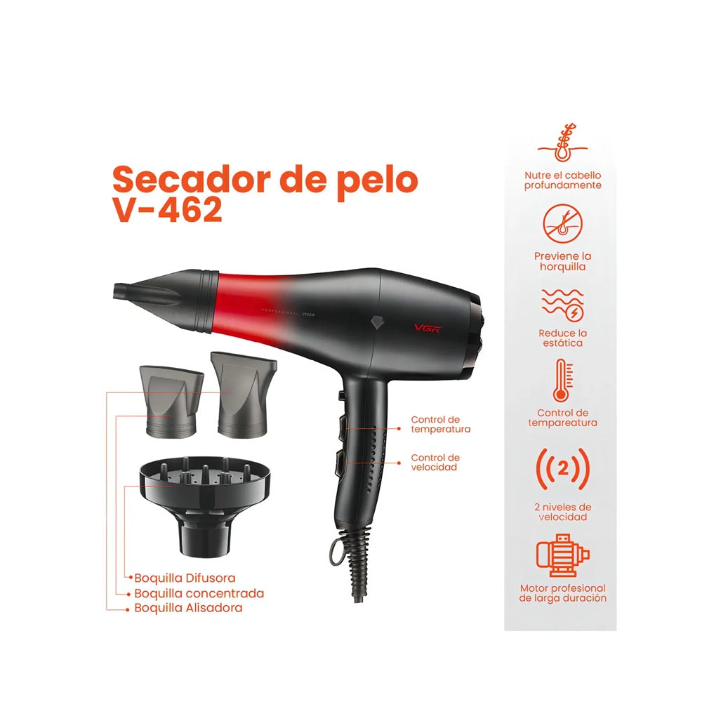 Secador Semiprofesional VGR V-462 Original