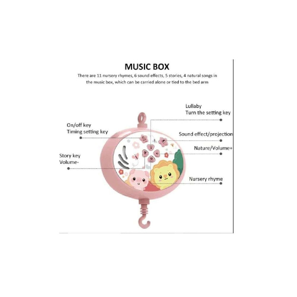 Móvil Cuna Con Proyector Musical Para Bebé