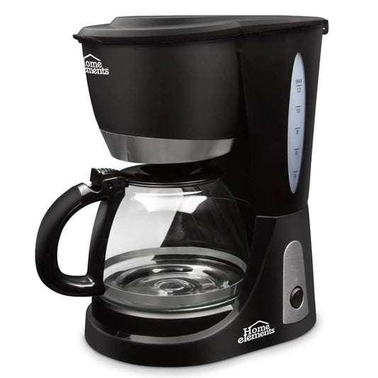 Cafetera Home Elements Con Jarra De Vidrio 12 Tazas
