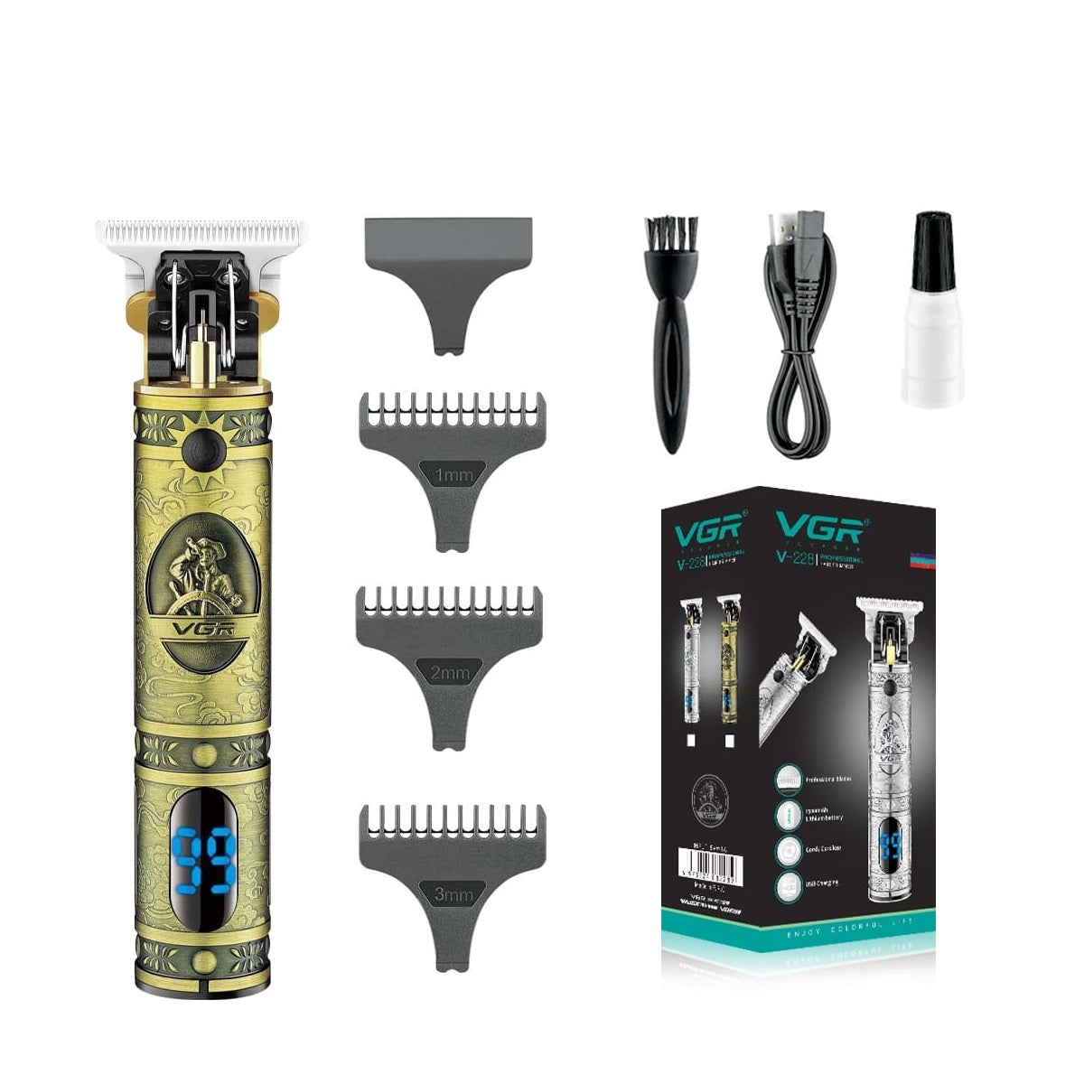 Kit Maquinas Para Cortar Cabello VGR + Afeitadora Shaver