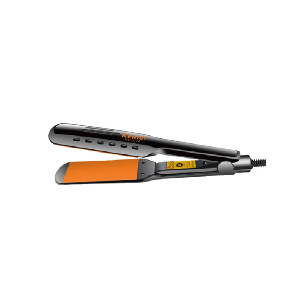 Plancha Para Cabello Kemei KM-3114 Alisadora Cerámica Antifrizz