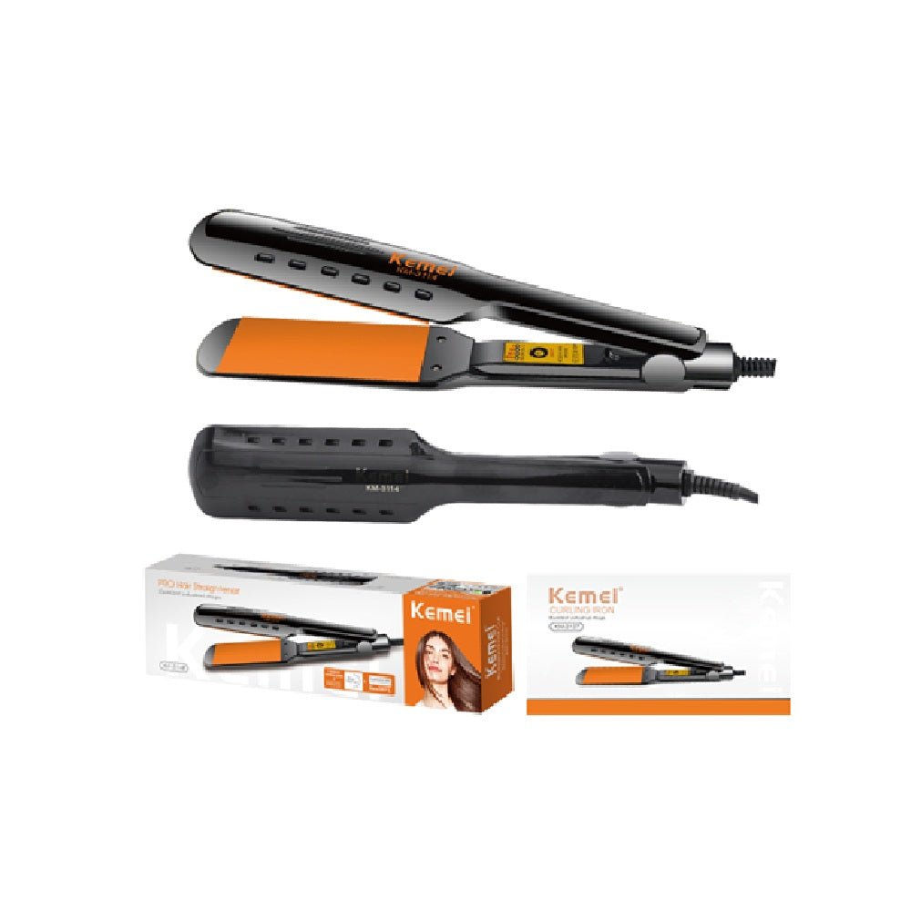 Plancha Para Cabello Kemei KM-3114 Alisadora Cerámica Antifrizz