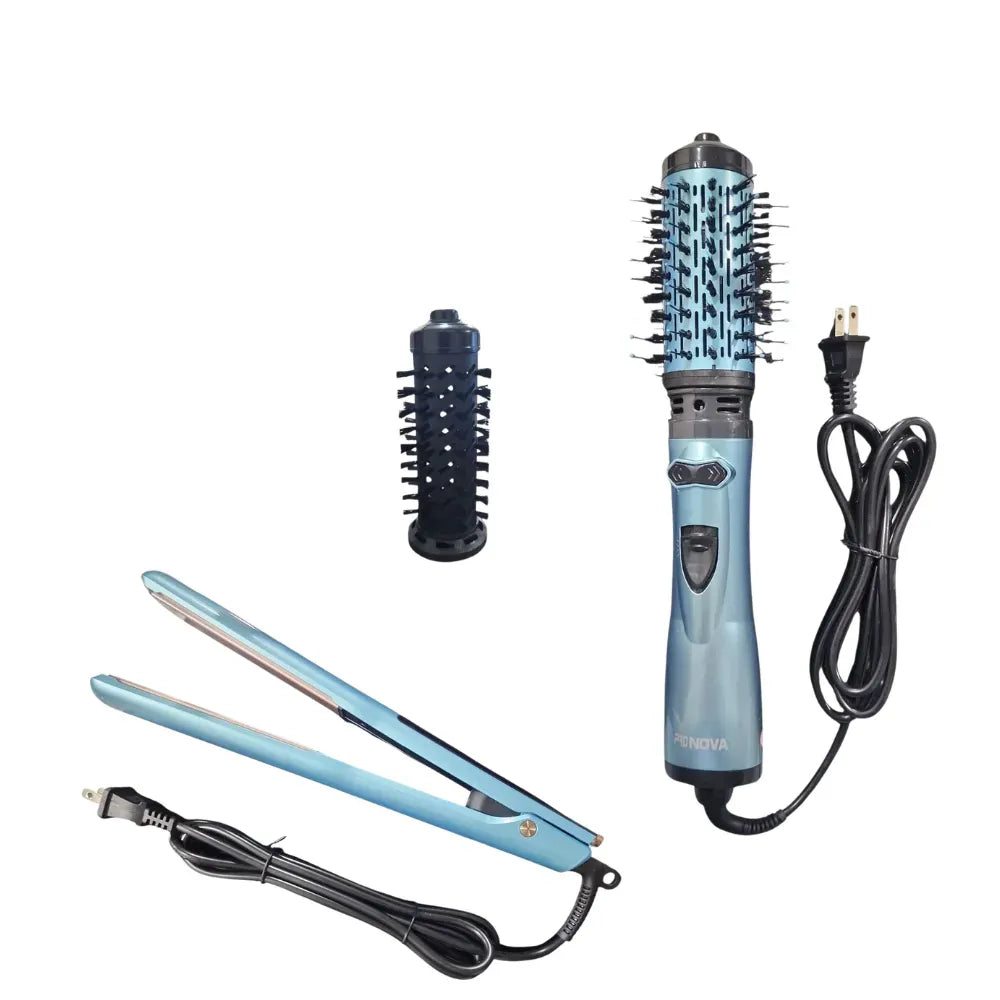 Combo Cabello PRONOVA PRO-2521 Cepillo Secador + Plancha Alisadora