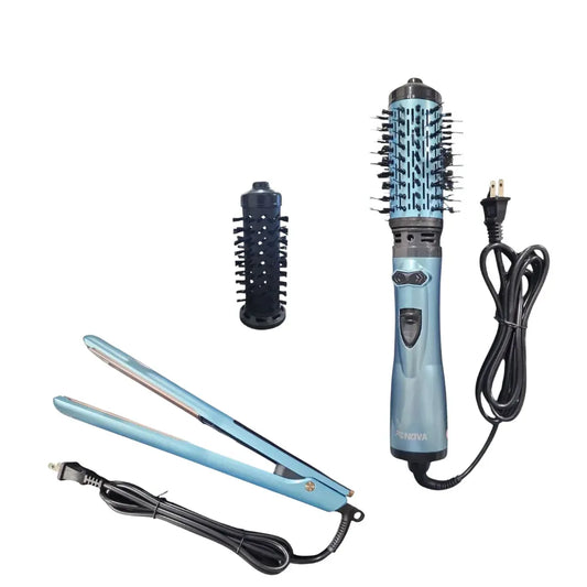 Combo Cabello PRONOVA PRO-2521 Cepillo Secador + Plancha Alisadora