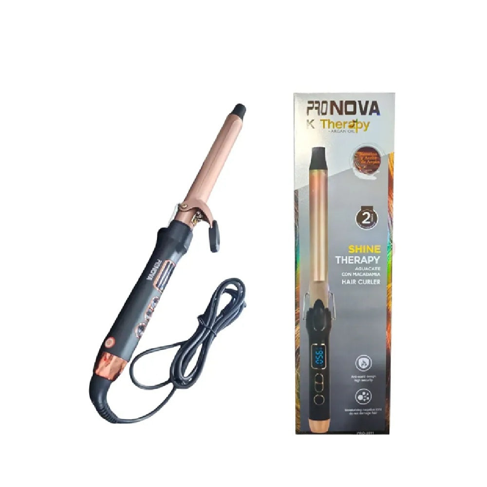 Pinza Rizadora PRONOVA PRO-3511 Keratina Y Argán Digital 950°F