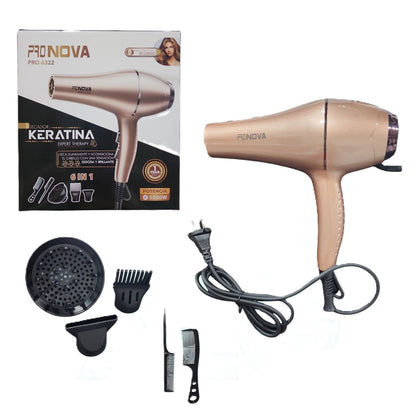 Secador De Cabello Profesional PRONOVA PRO-6322 6 En 1