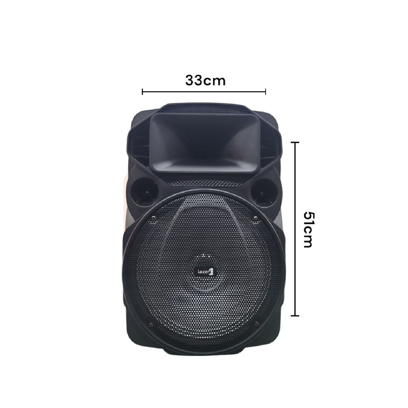 Parlante Bluetooth Lazer Lz-712 Con Micrófono Y Ruedas 51cm