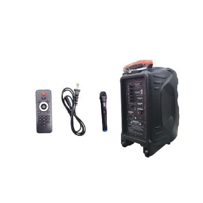 Parlante Bluetooth Lazer Lz-712 Con Micrófono Y Ruedas 51cm
