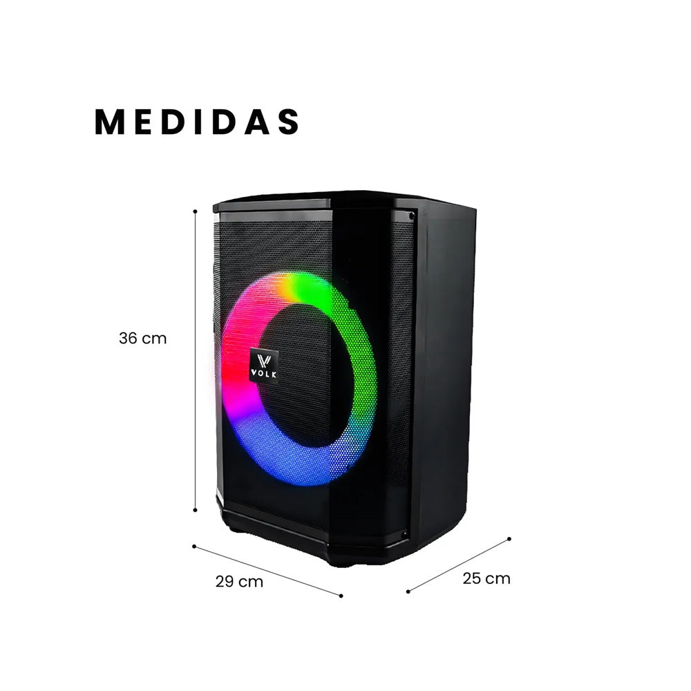Parlante Bluetooth Volk Vk-204 8 Pulgadas 30w Rms Con Micrófono