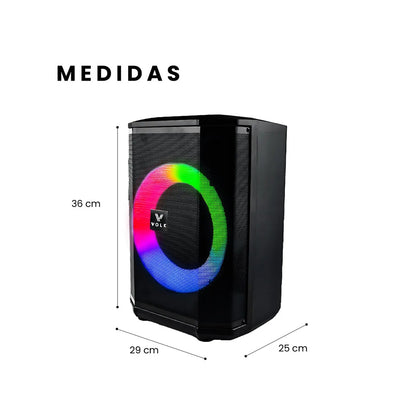 Parlante Bluetooth Volk Vk-204 8 Pulgadas 30w Rms Con Micrófono