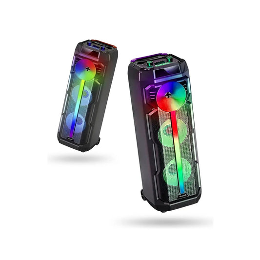 Torre De Sonido Bluetooth Portátil Con Ruedas 85.5cm Luces LED RGB