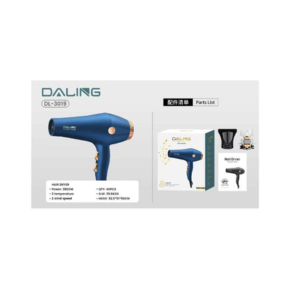 Secador De Cabello Profesional Daling Dl-3019 3800w Alta Potencia