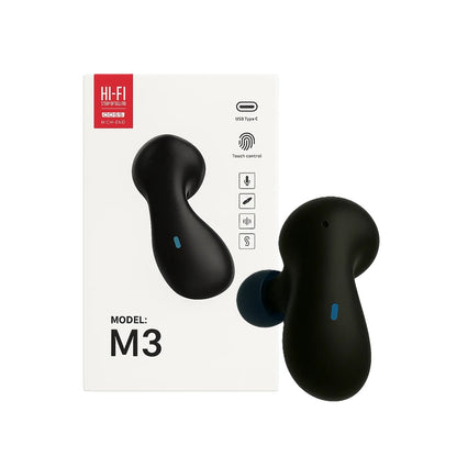 Audífono Inalámbrico Odss M3 Hi-Fi Control Táctil Tipo C Bluetooth