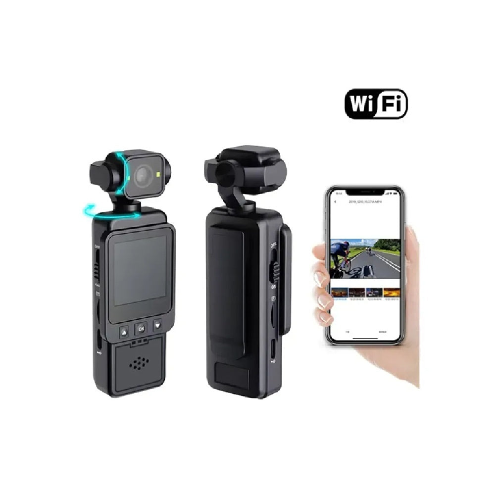 Cámara De Acción Portátil Con Estabilizador Gimbal Y Pantalla LCD