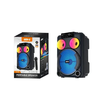 Parlante Cabina Bluetooth Portátil Gedi-G GD-892 Con Luces RGB Y Micrófono