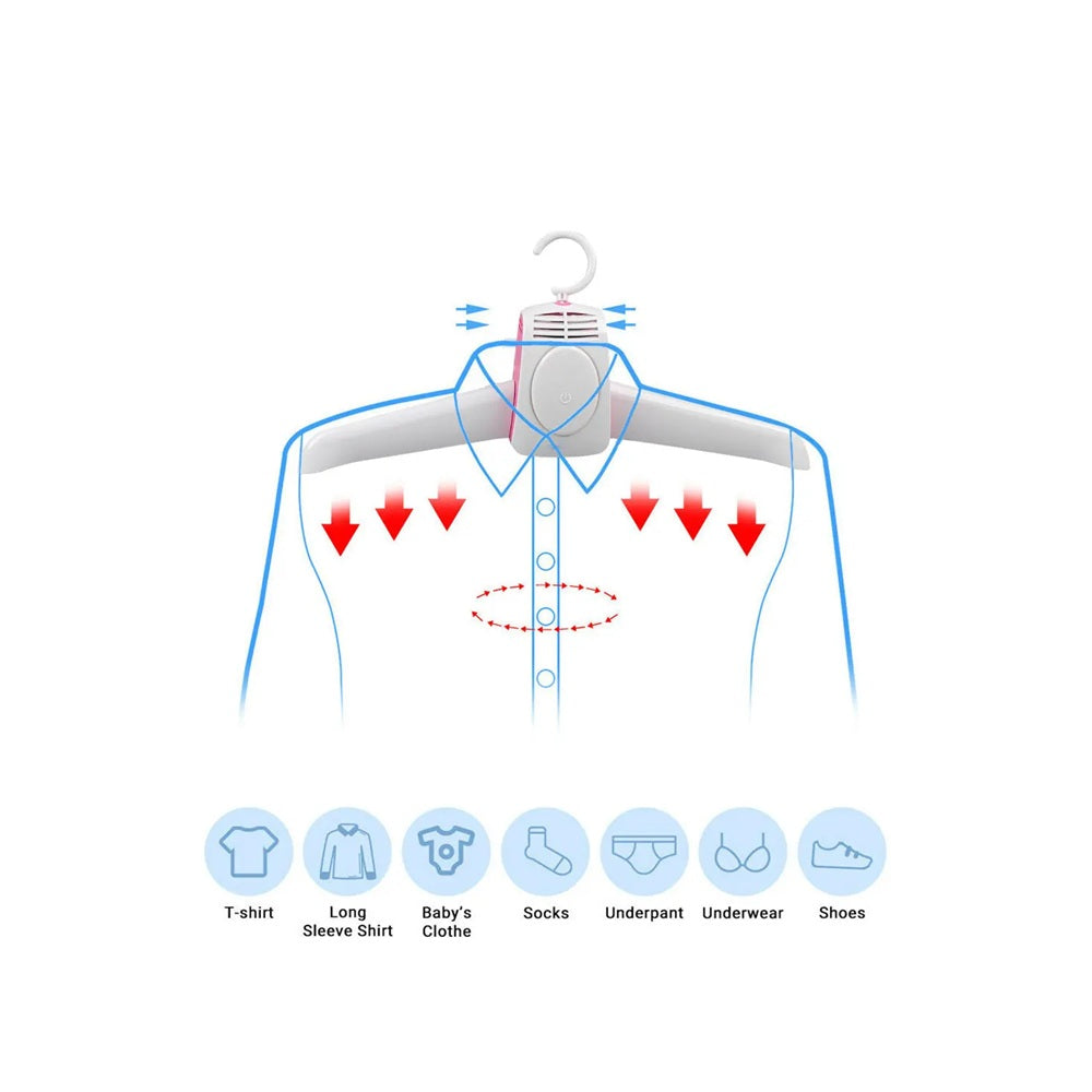 Gancho Secador De Ropa Y Zapatos Eléctrico Portátil De Viaje