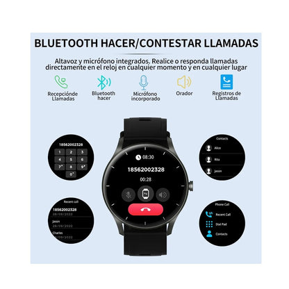 Smartwatch Reloj Inteligente Circular Con Función De Llamadas Bluetooth