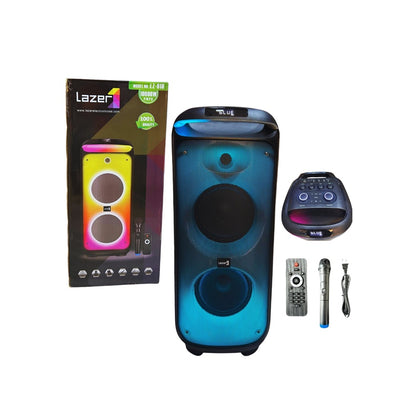 Cabina Inalámbrica Recargable Lazer 10000W P.M.P.O. Con Luces LED