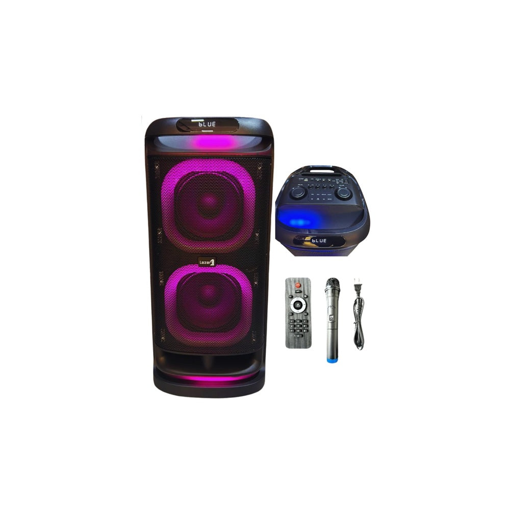 Parlante Cabina Bluetooth Lazer LZ-2892 10000W Con Luces RGB Y Micrófono