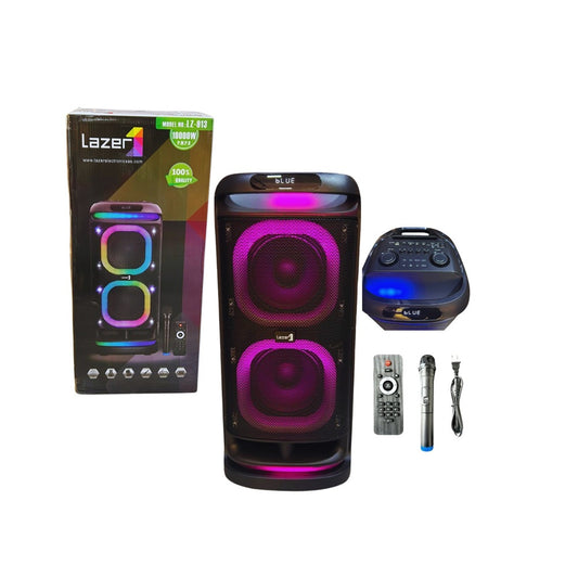 Parlante Cabina Bluetooth Lazer LZ-2892 10000W Con Luces RGB Y Micrófono