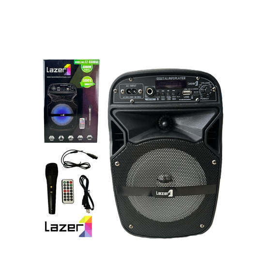 Parlante Cabina Bluetooth Lazer LZ-SS805C 4800W Con Micrófono Y Luces LED