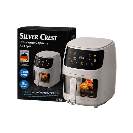 Freidora De Aire Silver Crest S-18 Digital 8L Extra Grande 2400W
