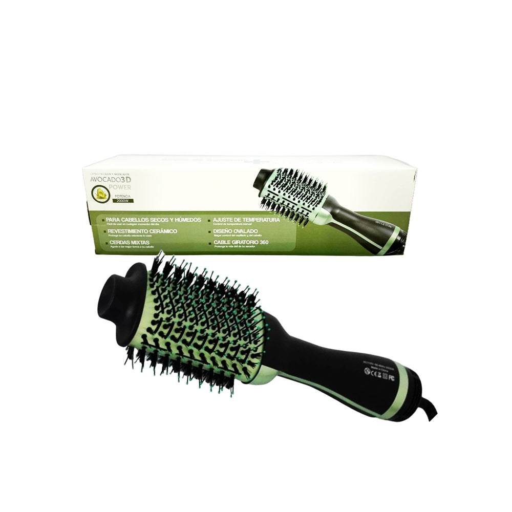 Cepillo Secador Y Modelador Avocado 3D Power 2000W Cerámico