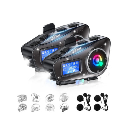 Intercomunicador Para Casco Q58-Max Par Kit Doble Con Pantalla LCD