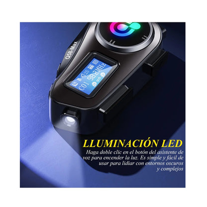 Intercomunicador Para Casco Q58-Max Par Kit Doble Con Pantalla LCD